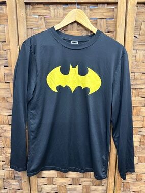 Batman Black Tee with Yellow Logo Accent
